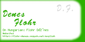 denes flohr business card